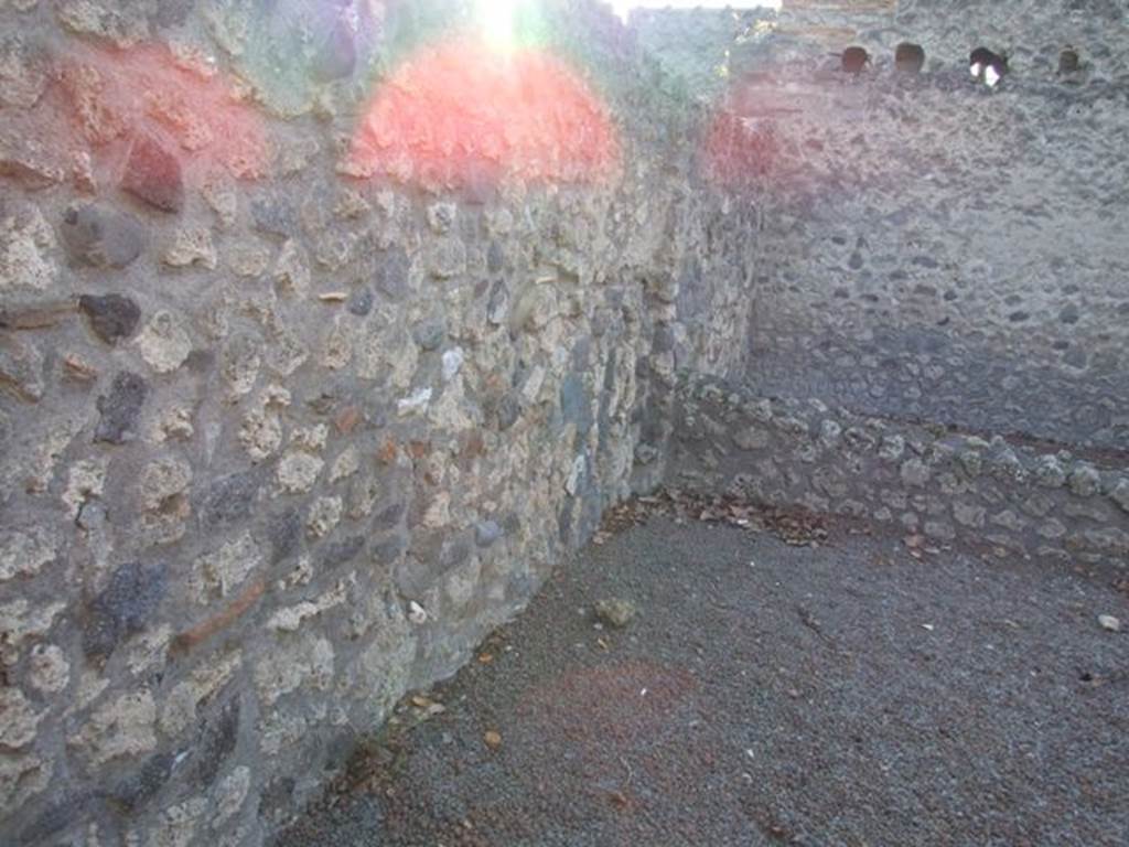 II.1.7 Pompeii. December 2007. South wall and south-west corner of rear room.