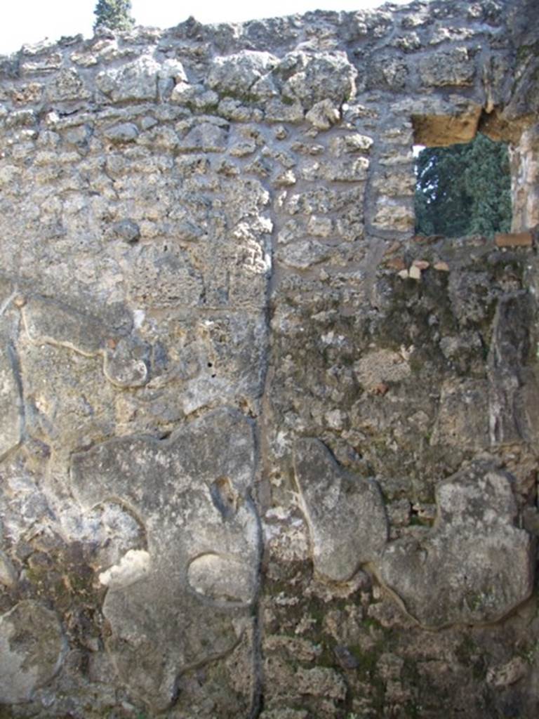II.1.9 Pompeii. March 2009. Room 5. Triclinium. East wall.