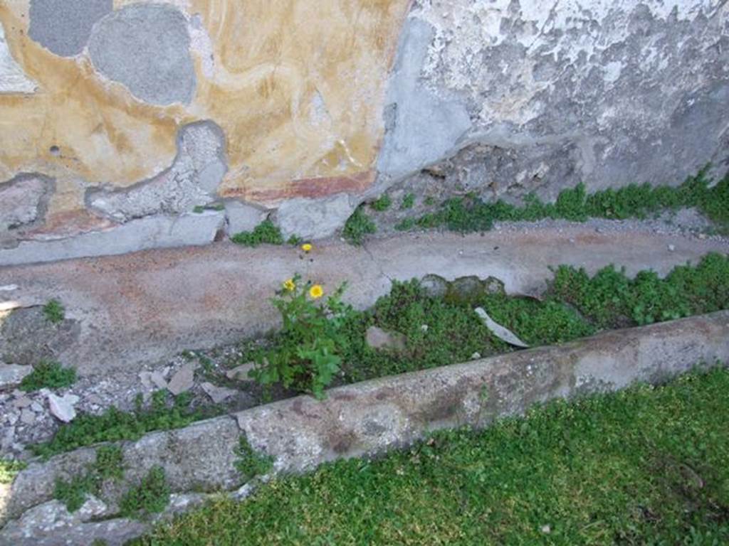 II.1.9 Pompeii. March 2009. Gutter along the east edge of the courtyard garden.
