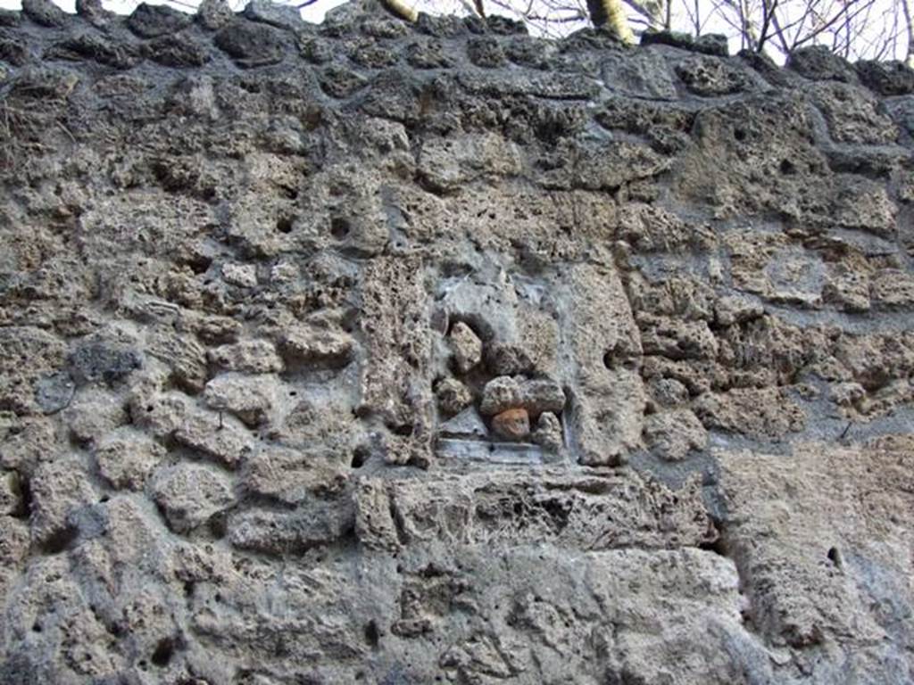 II.1.11 Pompeii. December 2007. Large garden yard. Blocked window to south of entrance..