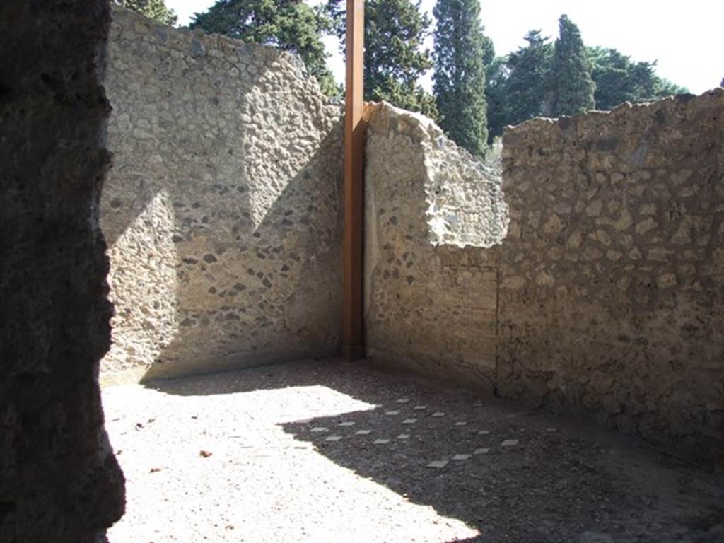 II.1.12 Pompeii. March 2009. Room on south side. South wall, with window to II.1.11