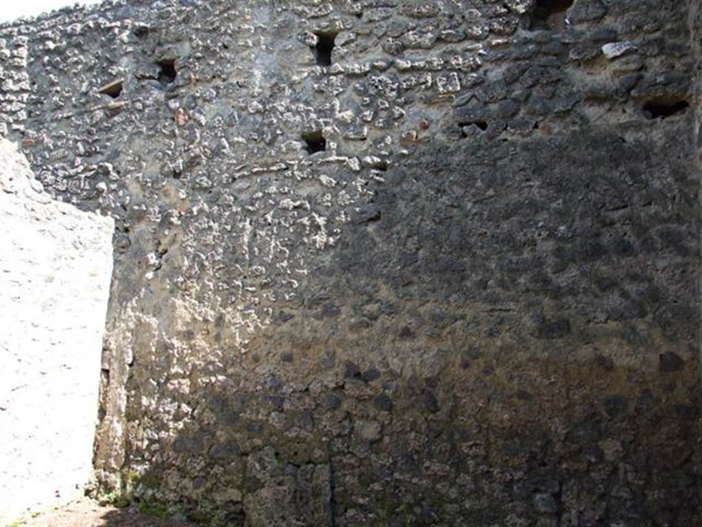II.1.12 Pompeii. March 2009. North-east corner and east wall of room in south-east corner of peristyle.