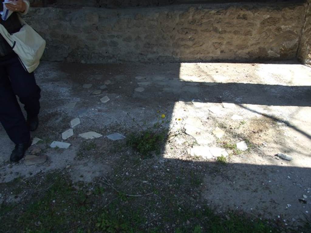II.1.12 Pompeii. March 2009. Sacellum. Floor.