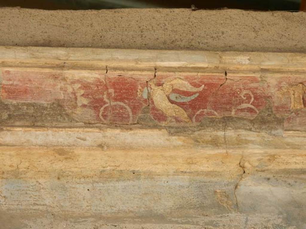 II.2.2 Pompeii. May 2016. Room “l”, garden area. Detail of decoration from west side of temple.
Photo courtesy of Buzz Ferebee.