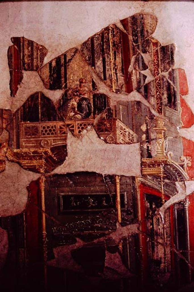 II.2.2 Pompeii. 1961. Room “f”, detail from north wall.
Photo by Stanley A. Jashemski.
Source: The Wilhelmina and Stanley A. Jashemski archive in the University of Maryland Library, Special Collections (See collection page) and made available under the Creative Commons Attribution-Non Commercial License v.4. See Licence and use details.
J61f0407