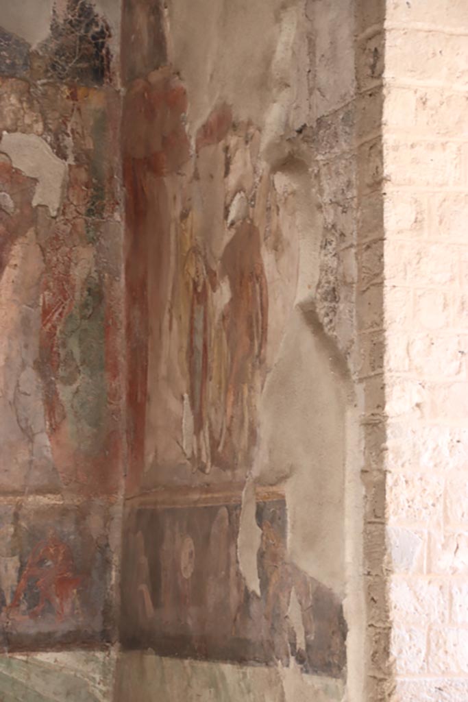 II.2.2 Pompeii. October 2022.
Triclinium “h”, south wall in south-east corner. Photo courtesy of Klaus Heese