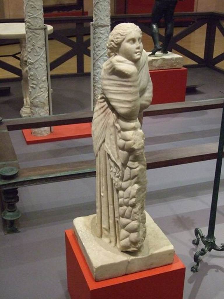 II.2.2 Pompeii. Room “i”. Marble statue of the muse Polyhymnia.
SAP inventory number 2917.
Photographed at “A Day in Pompeii” exhibition at Melbourne Museum. September 2009.