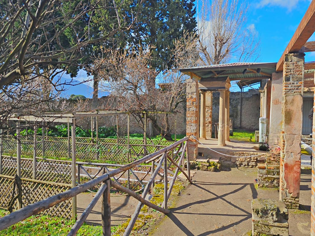 II.2.2 Pompeii. March 2024.
Room “i”, looking west towards temple at junction of upper and lower euripus. Photo courtesy of Giuseppe Ciaramella.
