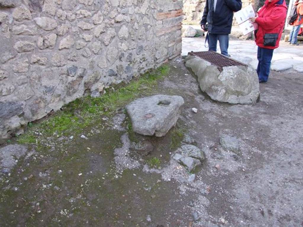 Opposite side of roadway outside II.2.6. Remains of gatepost or support? December 2007.