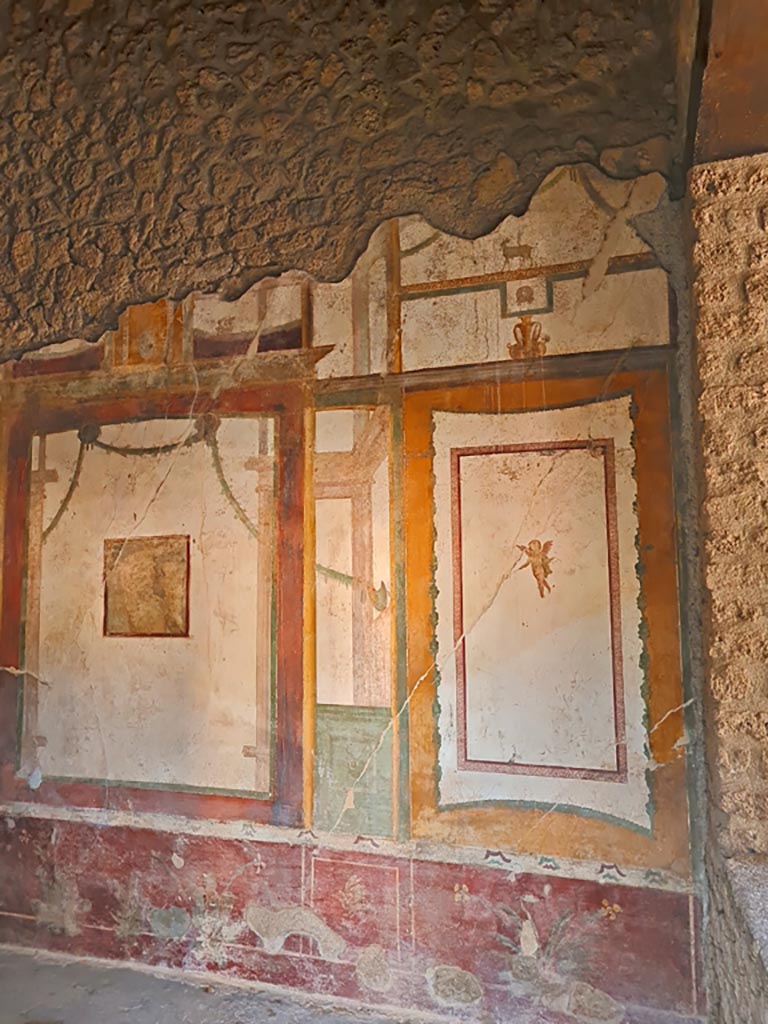 II.3.3 Pompeii. March 2024.
Room 4, west end of south wall through window from east portico. Photo courtesy of Giuseppe Ciaramella.