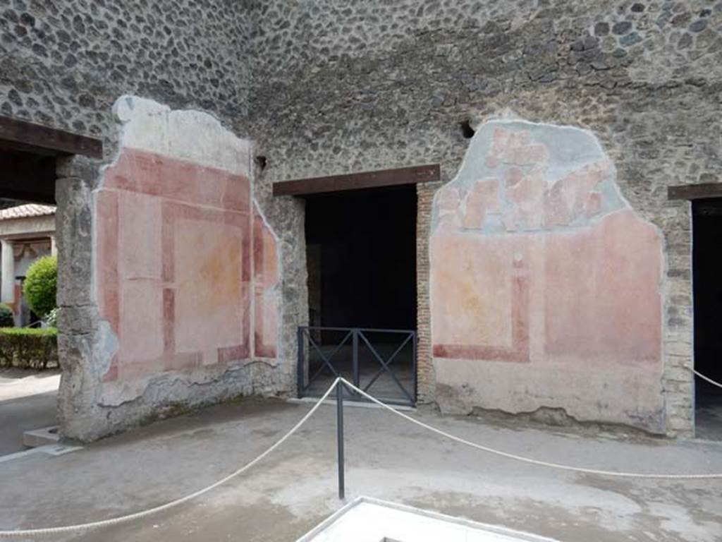 II.3.3 Pompeii. May 2016. Room 2, south-west corner of atrium with doorway to room 5 in centre.
Photo courtesy of Buzz Ferebee.