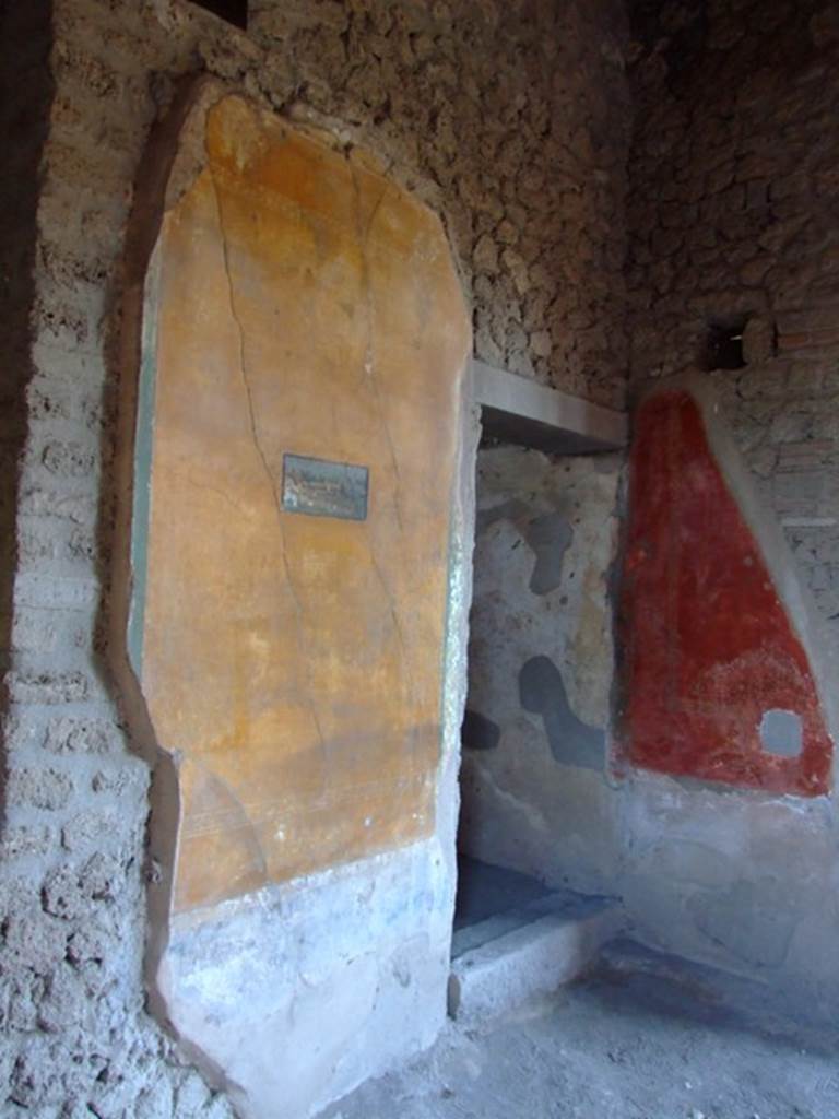 II.3.3 Pompeii. March 2009. Wall in north east corner of Room 11, and Doorway to Room 8,