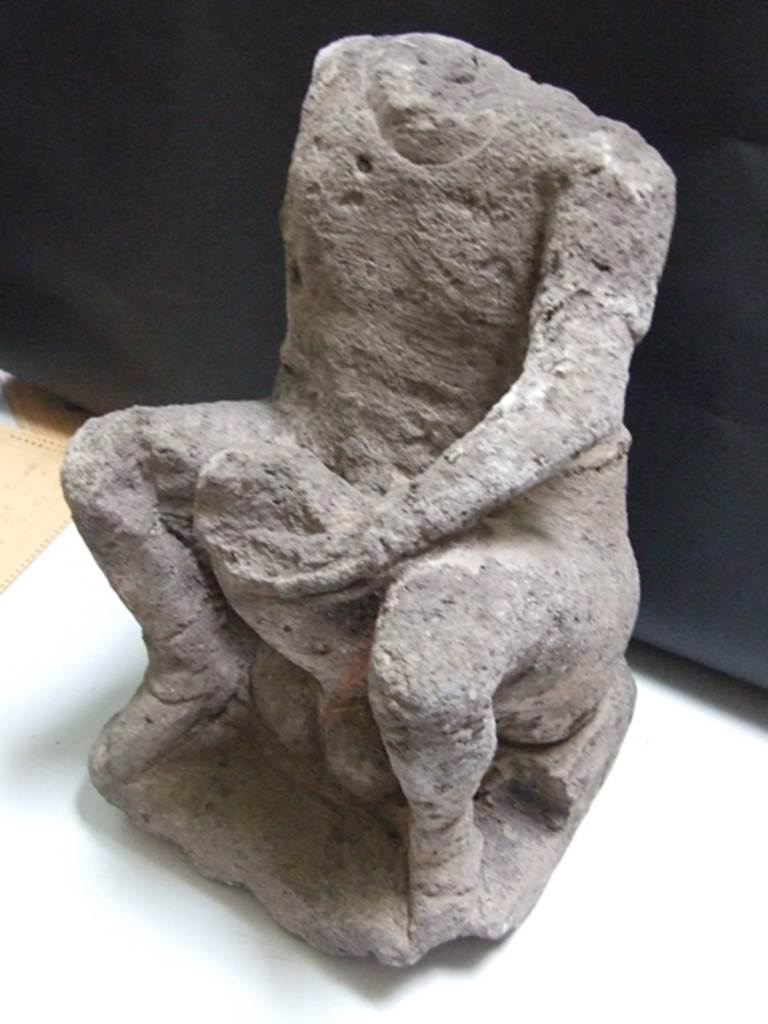 II.3.6 Pompeii. March 2009. Headless ithyphallic tufa statuette from the garden. Found in 1953. SAP inventory number: 10017