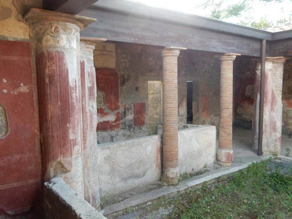 II.4.6 Pompeii. May 2017. Looking at west side and towards north-west corner of portico. Photo courtesy of Buzz Ferebee.