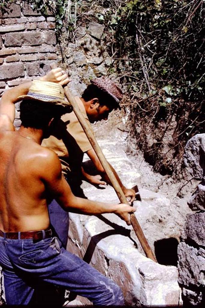 II.5 Pompeii. 1972. Entrance doorway, during excavation, exploration and consolidation. Photo by Stanley A. Jashemski.
Source: The Wilhelmina and Stanley A. Jashemski archive in the University of Maryland Library, Special Collections (See collection page) and made available under the Creative Commons Attribution-Non Commercial License v.4. See Licence and use details. J72f0534