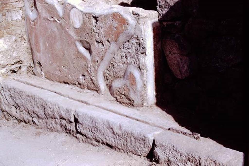 II.5.1 Pompeii. 1972. Door-sill and front of masonry counter. Photo by Stanley A. Jashemski.
Source: The Wilhelmina and Stanley A. Jashemski archive in the University of Maryland Library, Special Collections (See collection page) and made available under the Creative Commons Attribution-Non Commercial License v.4. See Licence and use details. J72f0541