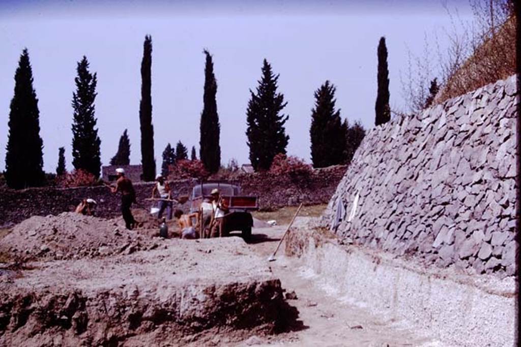 II.5 Pompeii. 1970. Looking west from near retaining wall. Photo by Stanley A. Jashemski.
Source: The Wilhelmina and Stanley A. Jashemski archive in the University of Maryland Library, Special Collections (See collection page) and made available under the Creative Commons Attribution-Non Commercial License v.4. See Licence and use details.
J70f0647