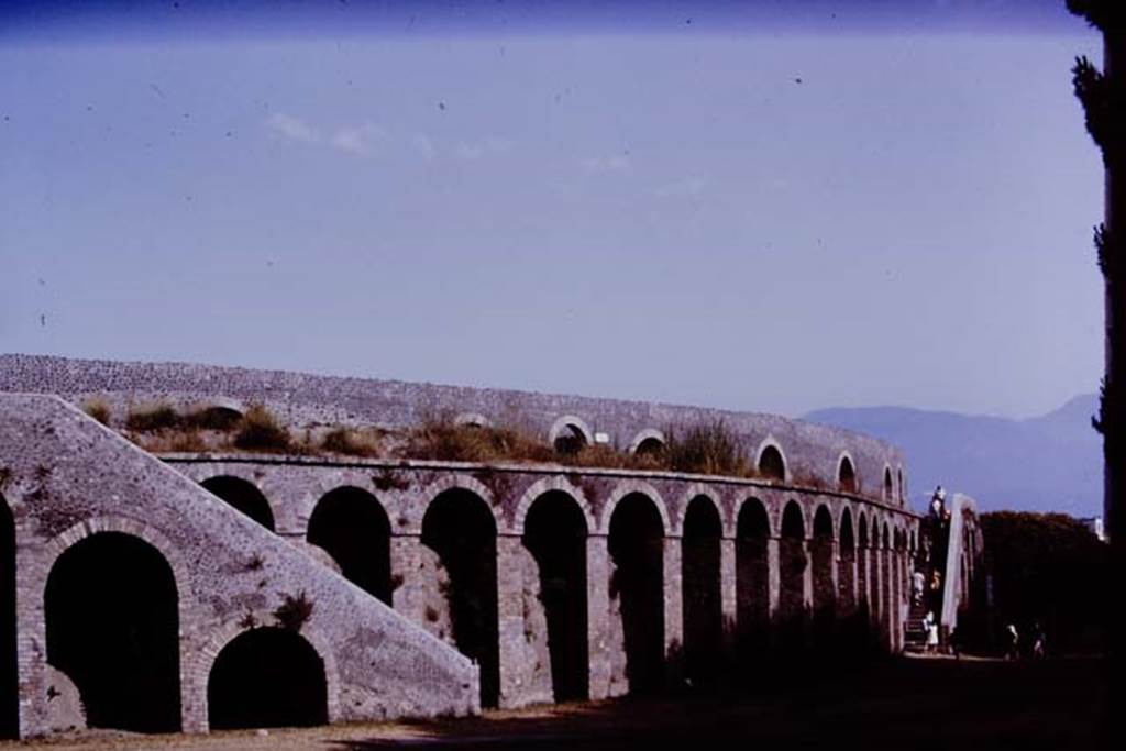 II.6 Pompeii. 1970. North-west end of ampitheatre. Photo by Stanley A. Jashemski.
Source: The Wilhelmina and Stanley A. Jashemski archive in the University of Maryland Library, Special Collections (See collection page) and made available under the Creative Commons Attribution-Non Commercial License v.4. See Licence and use details.
J70f0696