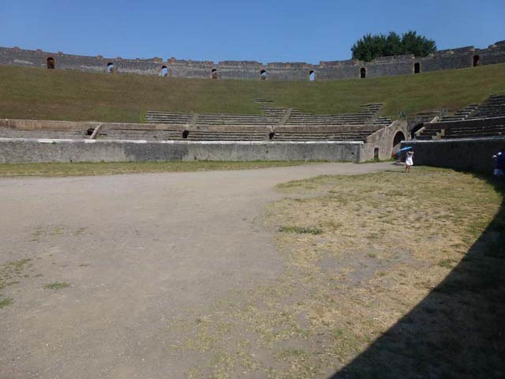 II.6 Pompeii. June 2012. Looking towards south-east side of arena of Amphitheatre.
Photo courtesy of Michael Binns.