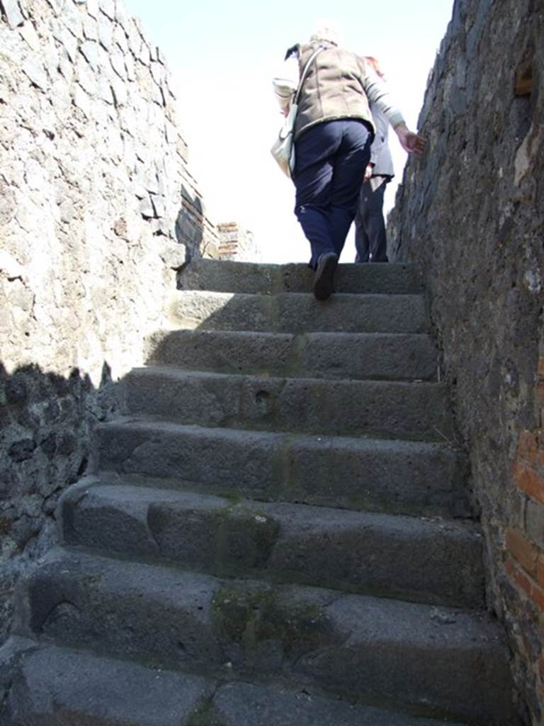 II.6 Pompeii. March 2009. Steps to upper level of the Amphitheatre.