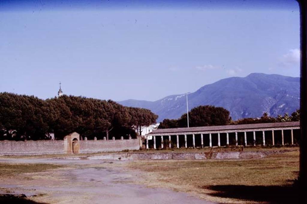 Palaestra Pompeii. 1970. Looking towards the south-east corner. Photo by Stanley A. Jashemski.
Source: The Wilhelmina and Stanley A. Jashemski archive in the University of Maryland Library, Special Collections (See collection page) and made available under the Creative Commons Attribution-Non Commercial License v.4. See Licence and use details.
J70f0741