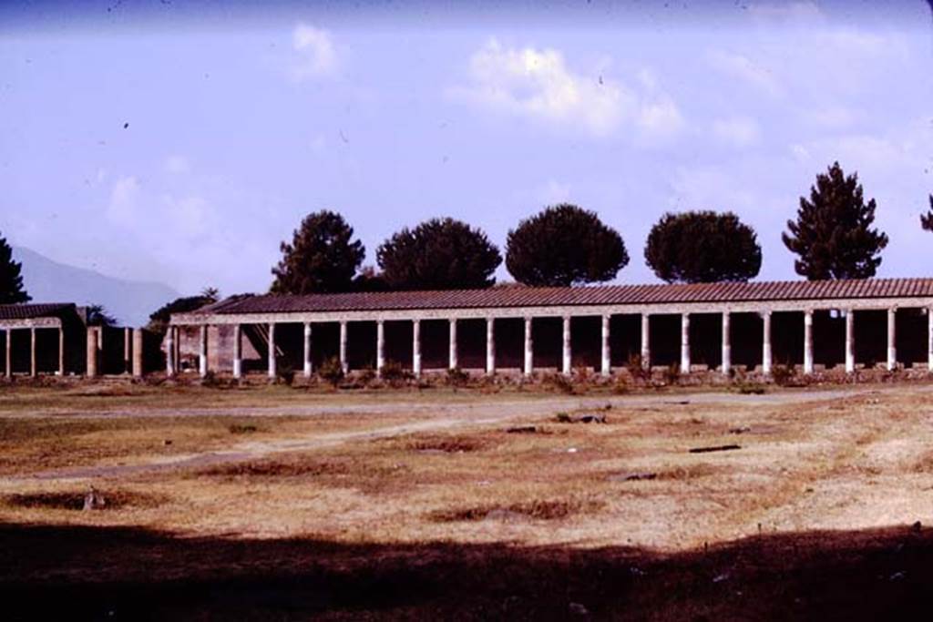 Palaestra Pompeii. 1970. Looking across casts of tree-roots towards north-west side. Photo by Stanley A. Jashemski.
Source: The Wilhelmina and Stanley A. Jashemski archive in the University of Maryland Library, Special Collections (See collection page) and made available under the Creative Commons Attribution-Non-Commercial License v.4. See Licence and use details.
J70f0717