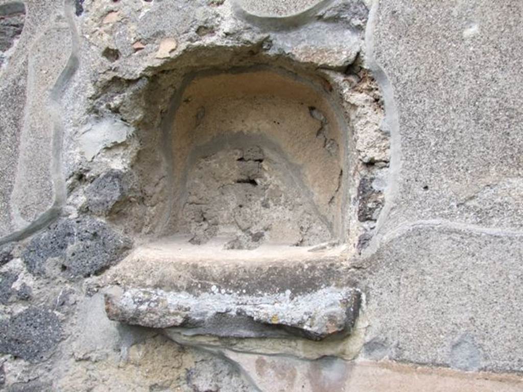 II.8.2. Thermopolium. December 2007. Niche on north wall.