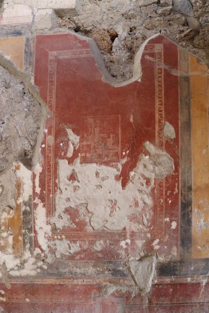 II.8.6 Pompeii. December 2018.
West (left) wall in photo above, in room with painted walls. Photo courtesy of Aude Durand.