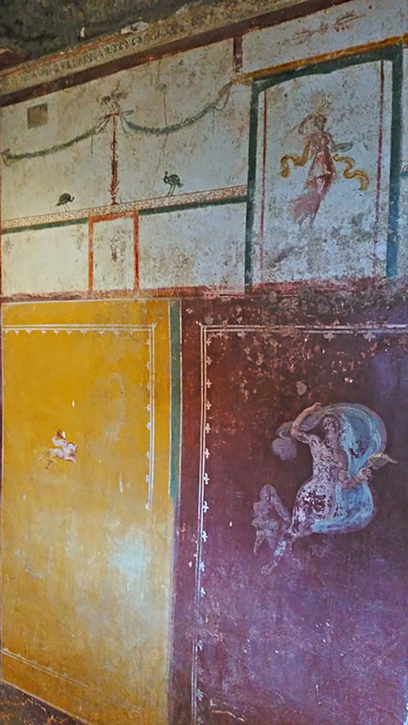 II.9.4 Pompeii. 2017/2018/2019.
Room 6, west wall in south-west corner. Photo courtesy of Giuseppe Ciaramella.