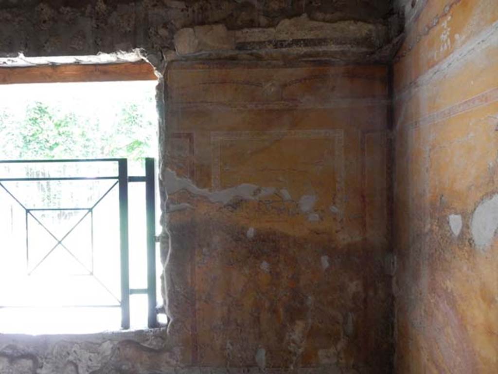 II.9.4, Pompeii. May 2018. Room 8, south-east corner of oecus. Photo courtesy of Buzz Ferebee.