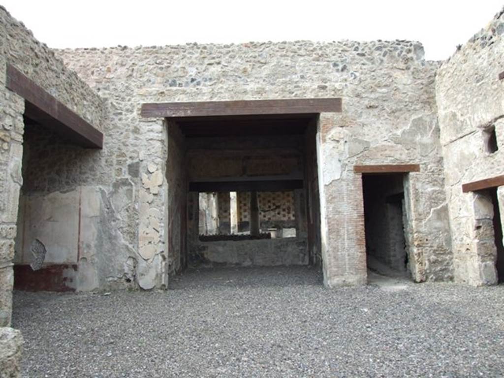 III.2.1 Pompeii. March 2009. Room 1. Atrium. Looking north to Tablinum.