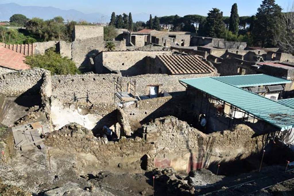 III.3.6 Pompeii. December 2017. Rooms at rear under excavation. Photo � Parco Archeologico di Pompei.