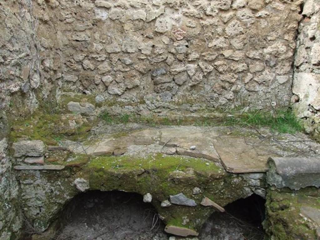III.4.3 Pompeii. March 2009. Room 6, kitchen and latrine. Hearth.