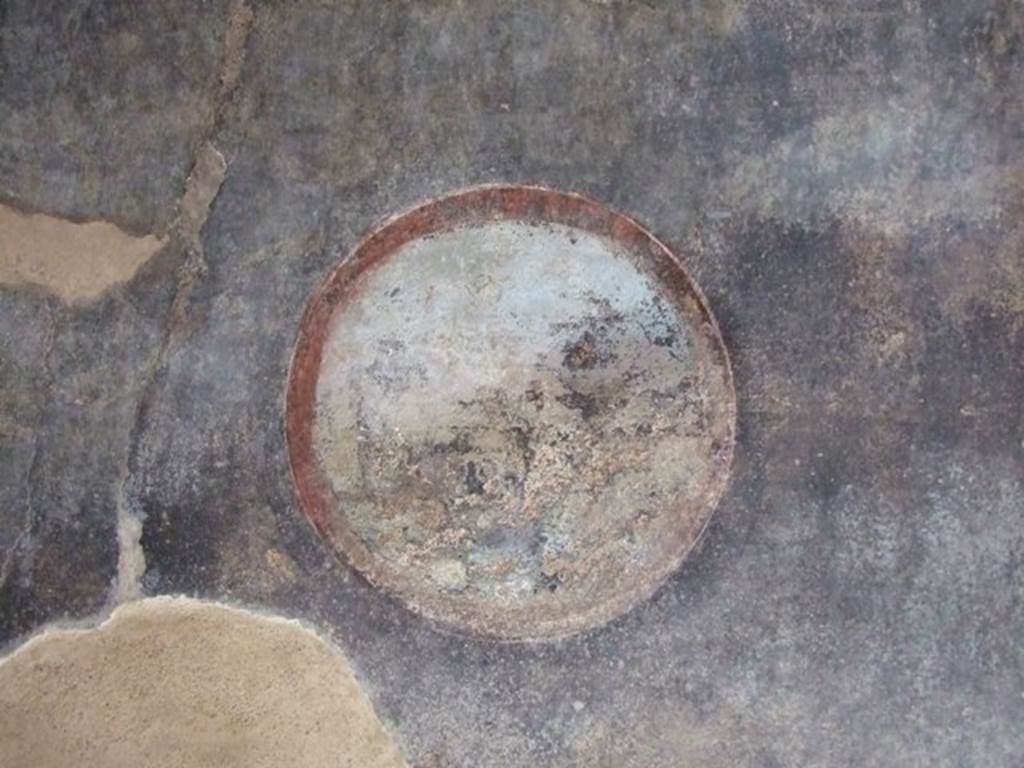 III.4.3 Pompeii. March 2009. Room 13. Painted medallion on west wall. South side
