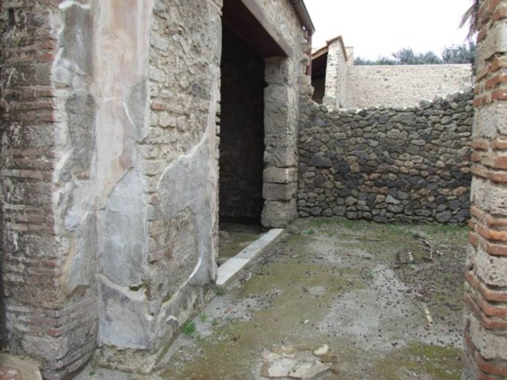 III.4.3 Pompeii. March 2009. Room 15. Corridor to the west of the garden area, that was separated from it by a low wall.