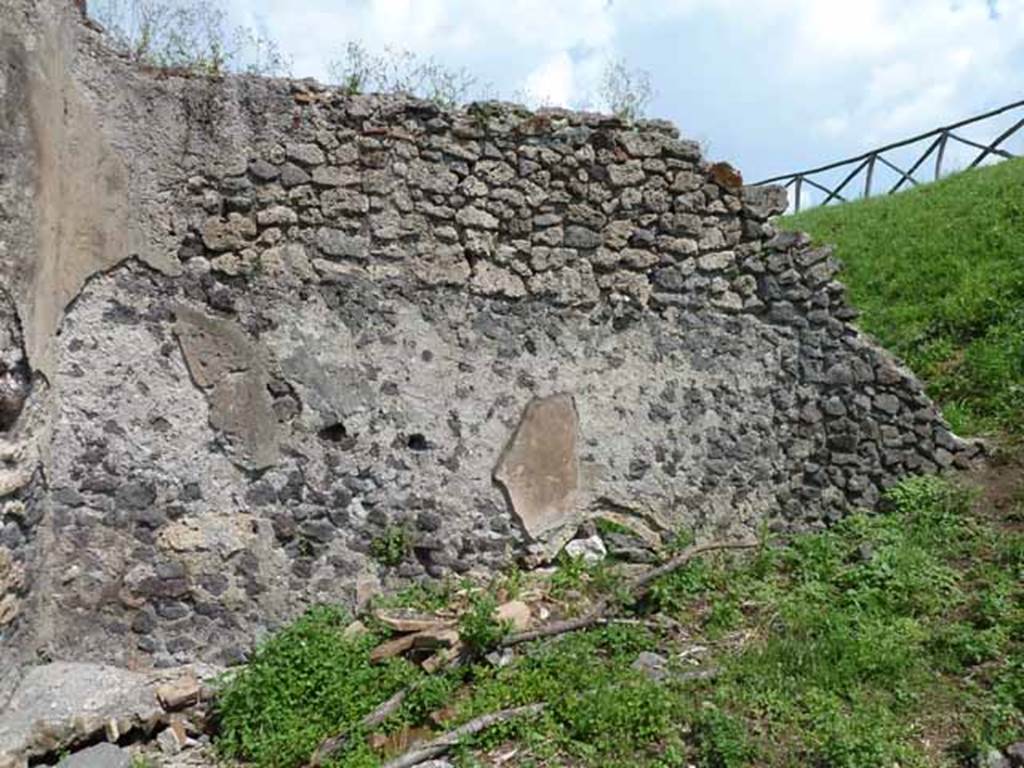 III.8.4 Pompeii. May 2010. South side of atrium, site of steps to upper floor.