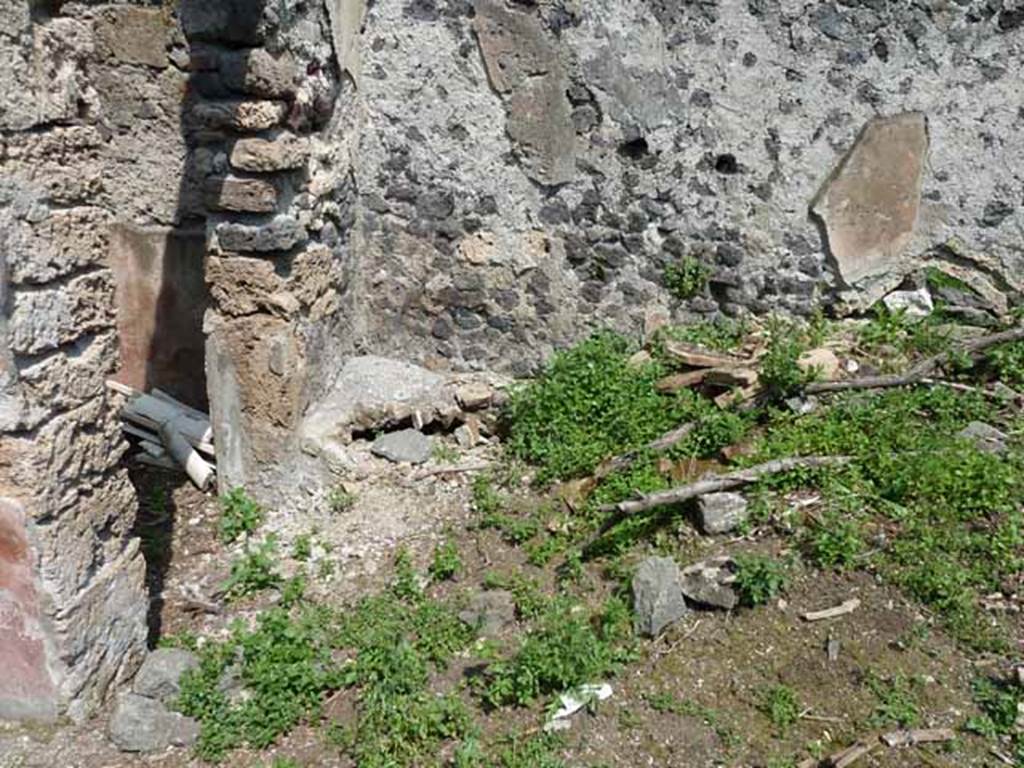 III.8.4 Pompeii. May 2010. North-east corner of atrium, with door to small room.