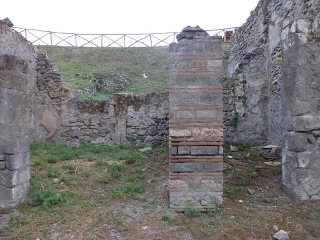 III.8.6 Pompeii and III.8.5 (on right). September 2011. Entrance to a vestibule, with possible steps to upper floor, and rear door leading to atrium and workshop. Photo courtesy of Michael Binns.