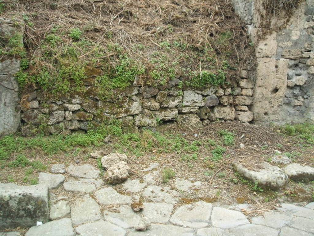 III.9 Pompeii. May 2005. Blocked roadway, looking south. III.8.8