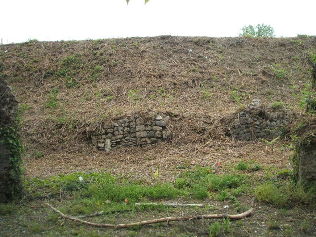 III.11.3 Pompeii. May 2005. Shop entrance on the right. III.11.4 is on the left.
It is difficult to reconcile the entrances in this insula with the plans as the entrances onto Via Nola have been filled in or are unexcavated.
