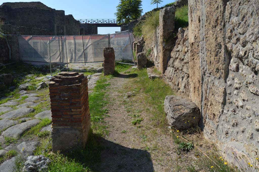 IV.2.a, Pompeii. October 2017. Looking west from under site of pillared portico, from east end.
Foto Taylor Lauritsen, ERC Grant 681269 DÉCOR.