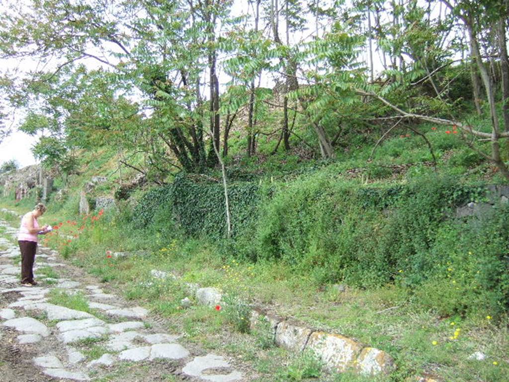 IV.4.a and IV.4.b Pompeii. May 2006. Looking west along Via Nola.