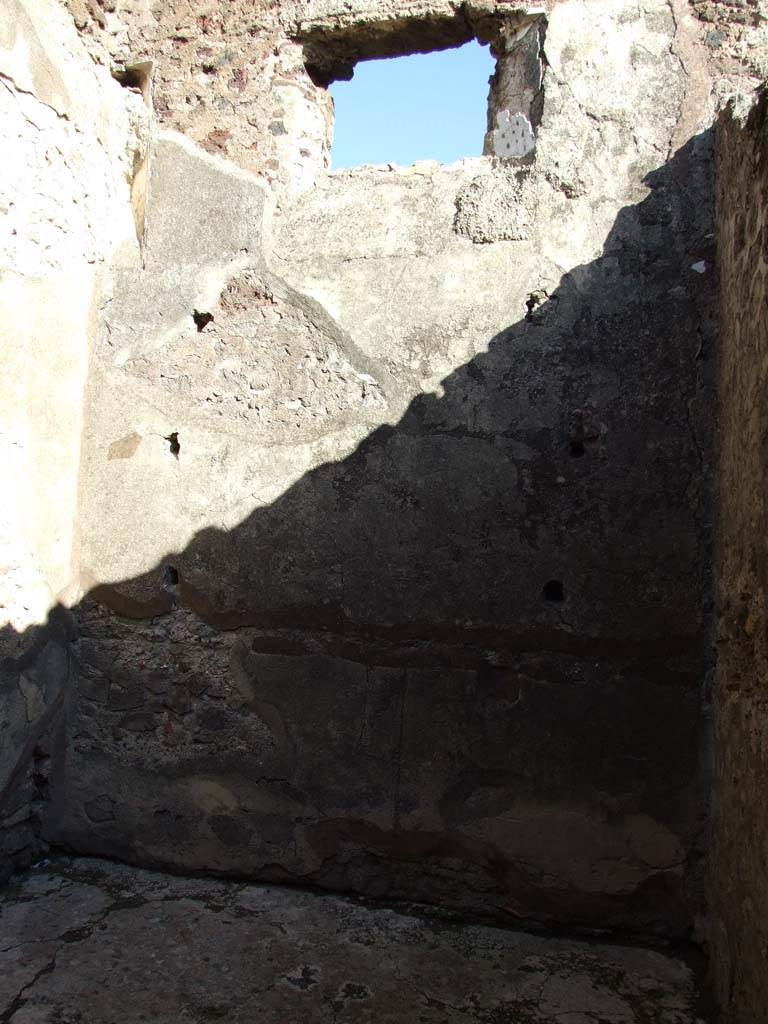 V.1.7 Pompeii. December 2007. Room 13, east wall of cupboard/small room.