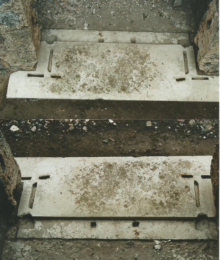 V.1.7 Pompeii. c.2005-7. Room 7, doorway threshold viewed from both sides. Photo by Thomas Staub.
Photo courtesy of the Swedish Pompeii Project.