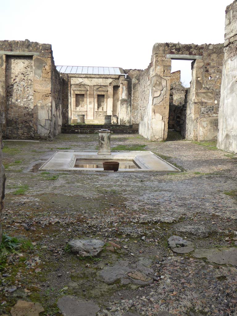V.1.7 Pompeii. January 2017. Room 1, looking north across flooring in atrium towards impluvium.
Foto Annette Haug, ERC Grant 681269 DÉCOR.