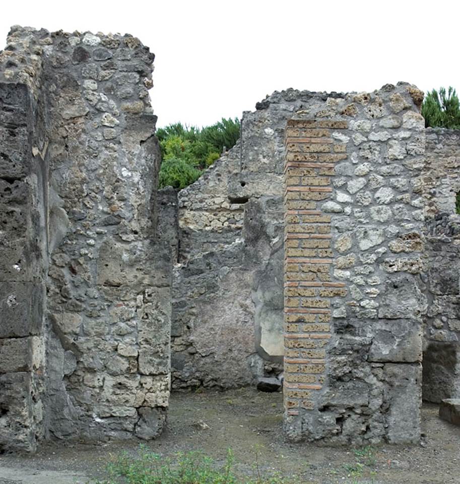 V.1.15 Pompeii. Post 2008.
North-west corner of atrium, with doorway to cubiculum in north wall.
Photo by Hans Thorwid.
Photo courtesy of the Swedish Pompeii Project.