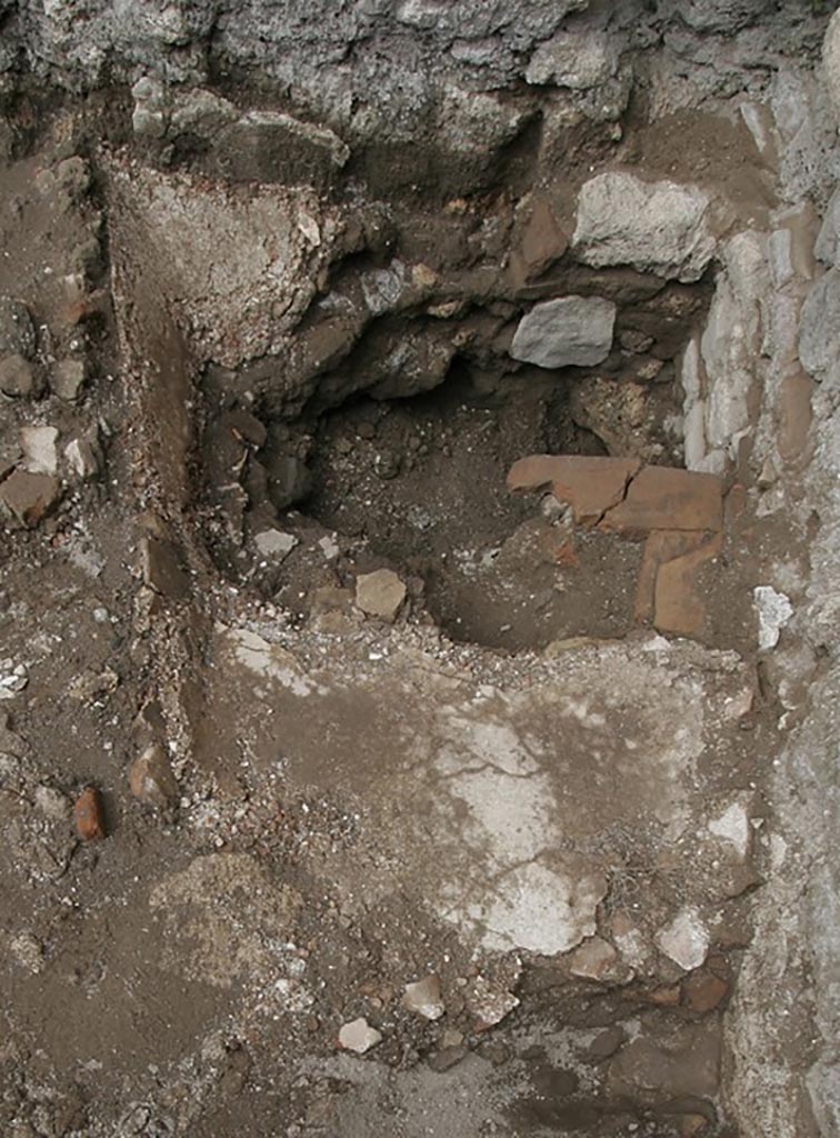 V.1.17 Pompeii. c.2005-2008.
Looking north across latrine in north-east corner of workshop.
Photo by Hans Thorwid.
Photo courtesy of the Swedish Pompeii Project.