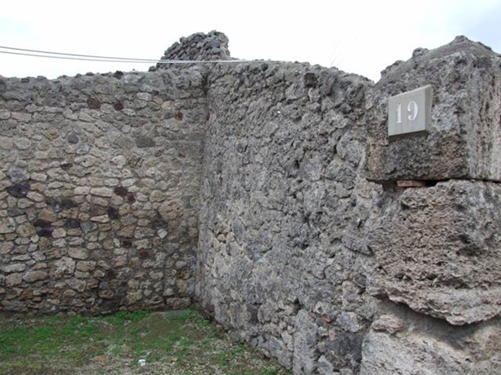 V.1.19 Pompeii. December 2007. South wall.