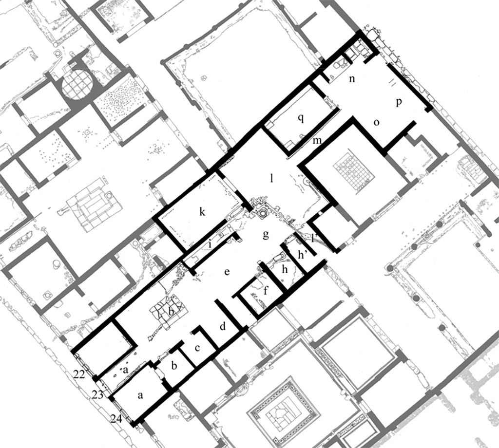 V.1.23 Pompeii. Domus of Faustus
Room Plan