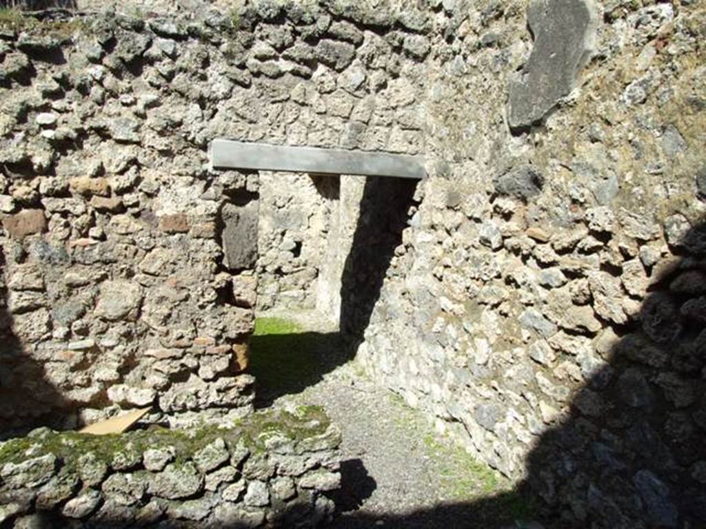 V.2.1 Pompeii. March 2009. Doorway to Room 13,